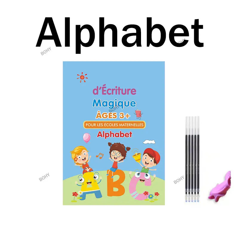 Wiederverwendbare Übungshefte zum Lernen von Kalligraphie und Zah