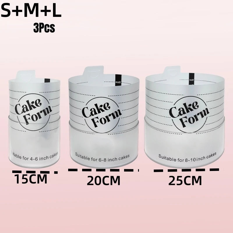 Einstellbarer Rund Kuchenring aus Kunststoff zum Backen