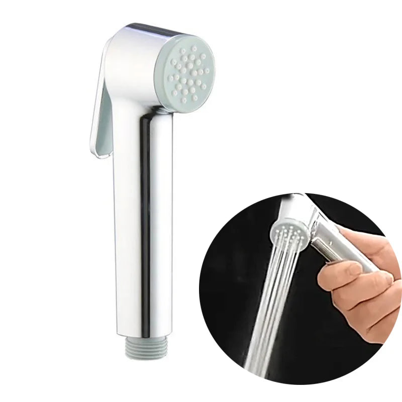 Hygienischer Weiß-Silber Handheld Bidet Duschkopf mit selbstreinigender Funktion