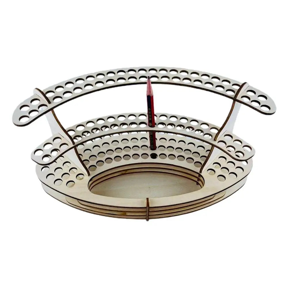 Praktischer Pinselhalter aus Holz für Schreibtischorganisation