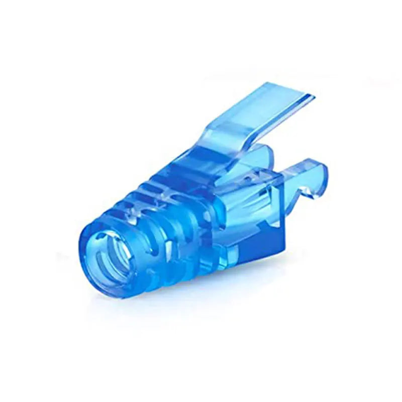 Farbige RJ45 Stecker Schutzhüllen CAT6 (6.5mm) mit Zugentlastung