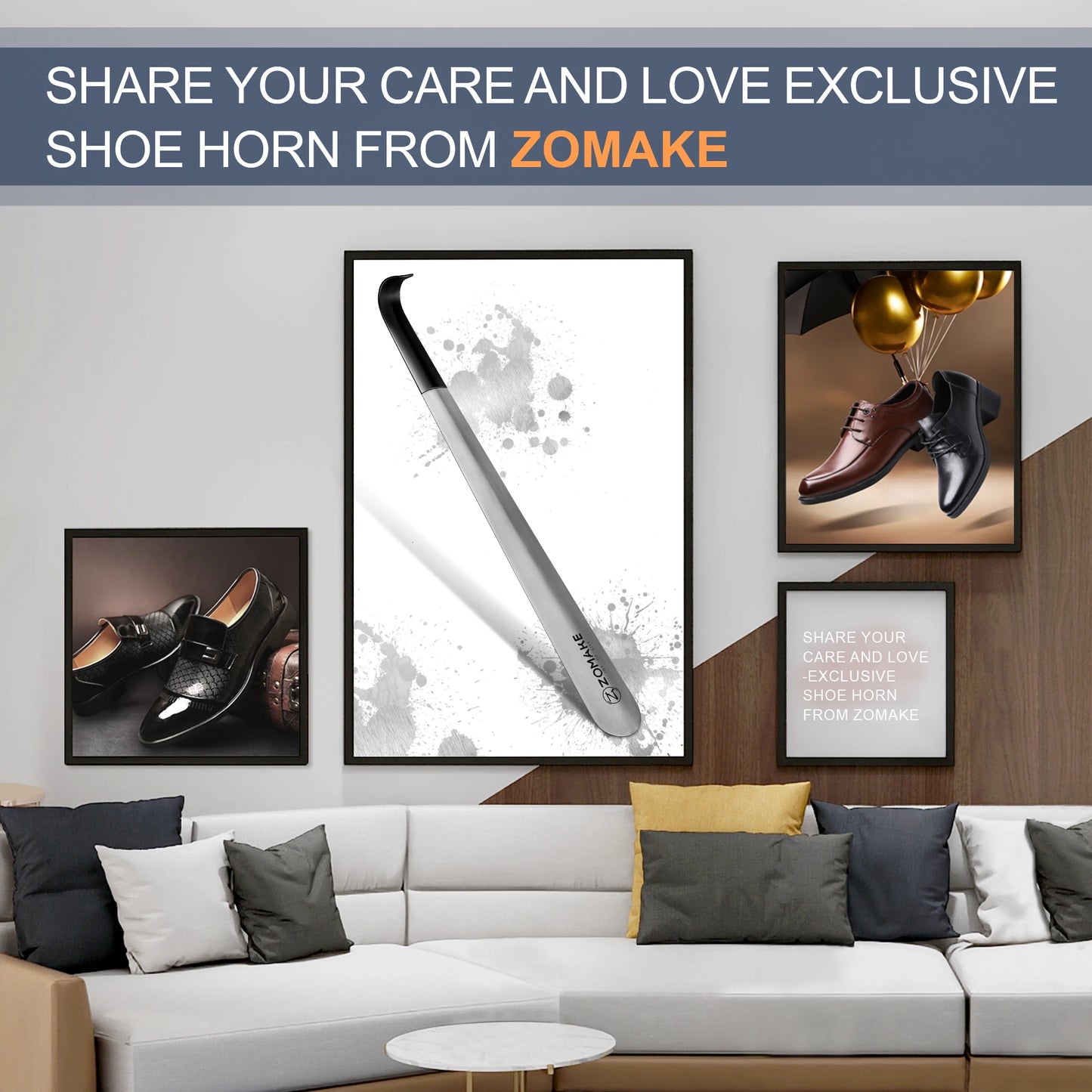 Extra langer Metall Schuhlöffel Schuhheber mit flexiblem Griff