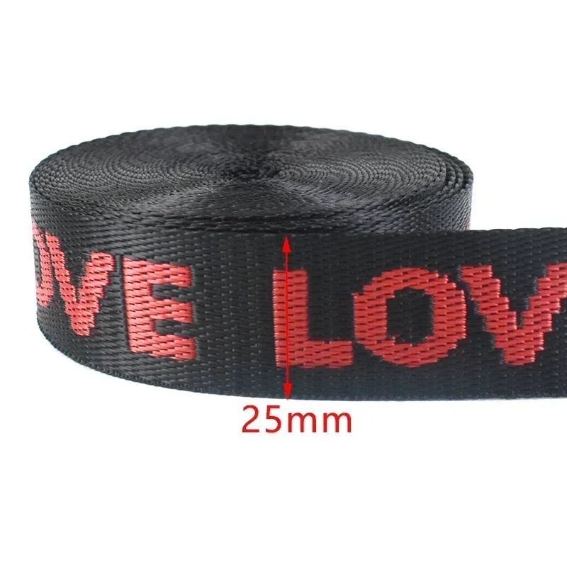 Nylon Jacquard Gurtband mit LIEBE Muster für DIY Nähprojekte