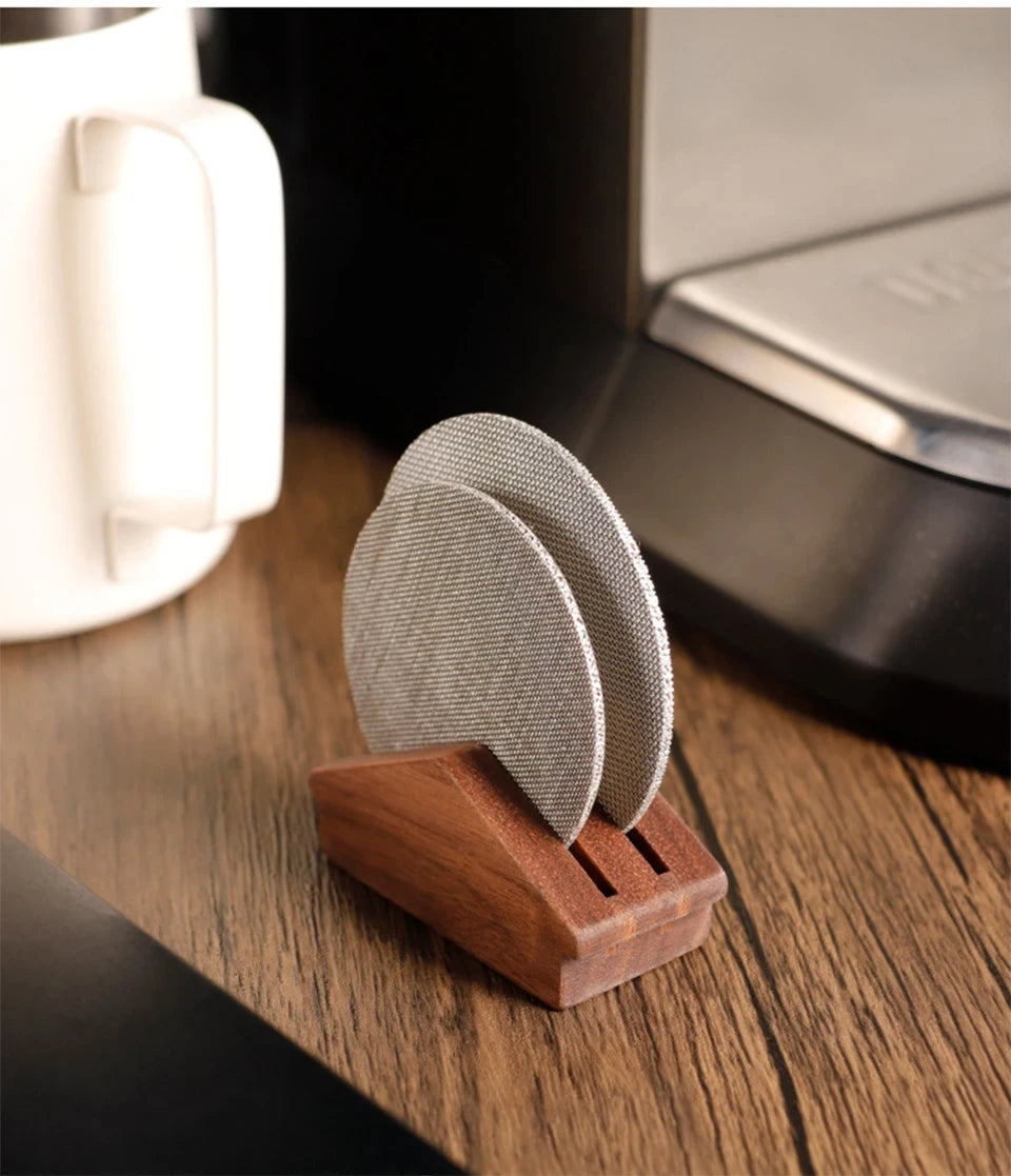 Wiederverwendbarer Holz Kaffeefilterhalter für Espresso Siebträger