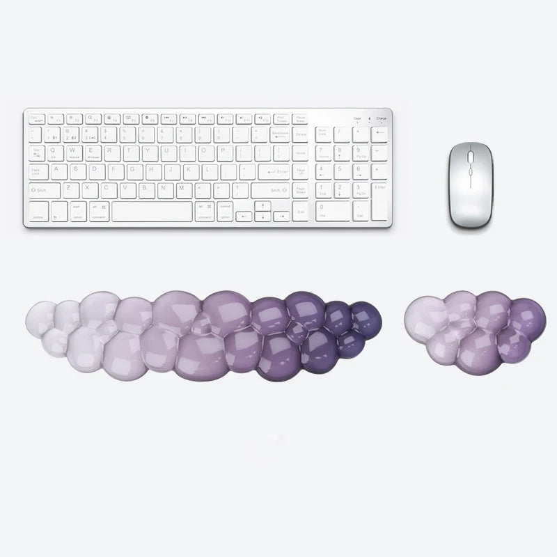 Ergonomisches Cloud Silikongel Tastatur - Maus Handgelenkauflage Set