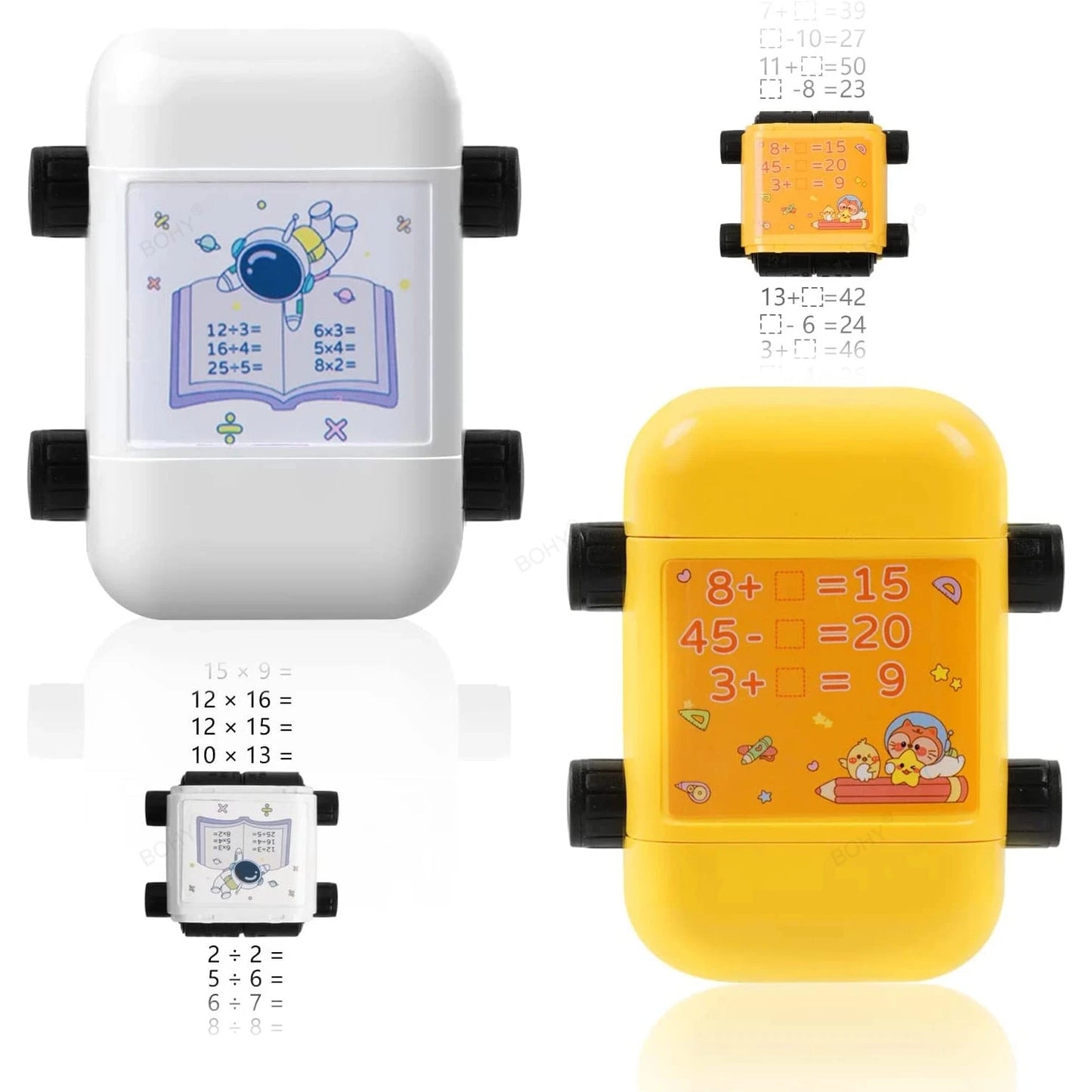 Lehrstempel 2 in 1 für Mathematik Übungen mit digitalem Design - Yabubest - Home & More