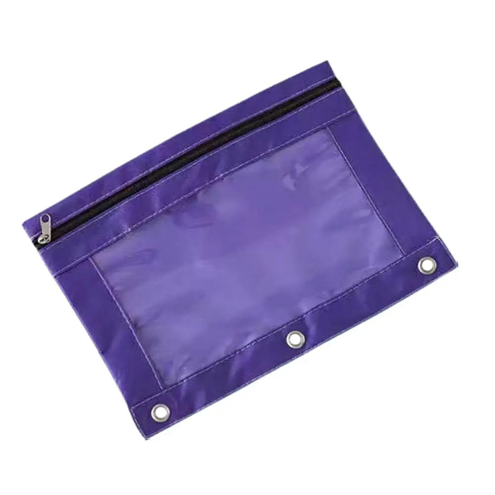 Transparentes Federmäppchen aus Oxford-Stoff für 3-Ring-Ordner, 25x18 cm
