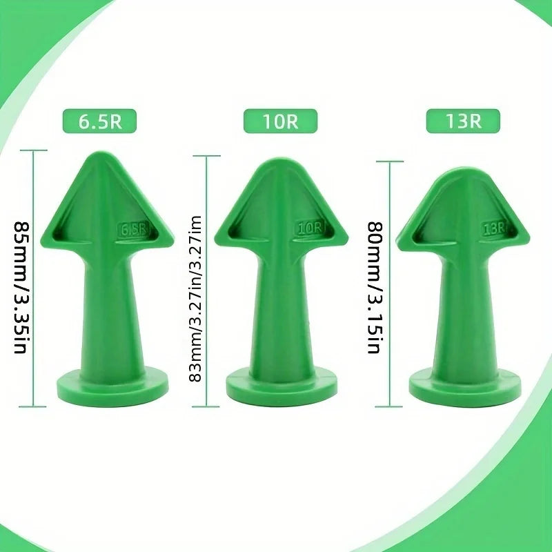 3-tlg. Silikon Dichtungsset: Fülldüsen Applikator Schaber – Fugen Reiniger Bad
