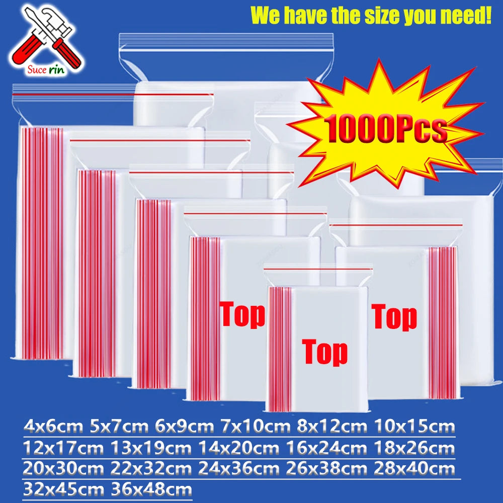 Wiederverwendbare transparente Zip Lock Taschen für vielseitige Aufbewahrung