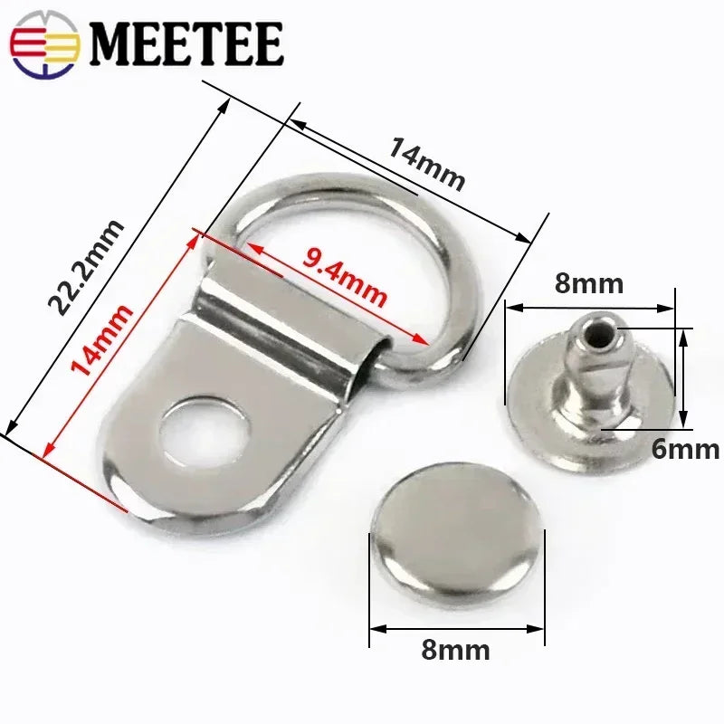 10-50 Stück D-Ring Metallschnallen 9x14 mm oval für Taschen Gurte Clips