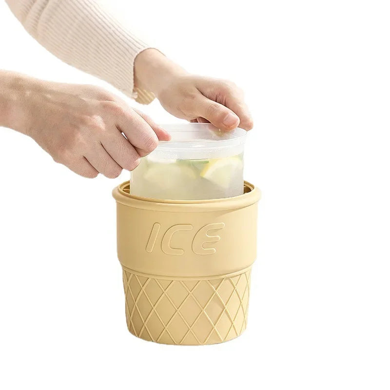 Doppelschicht Silikon Eis Eimer für Champagner Rotwein Bier Outdoor