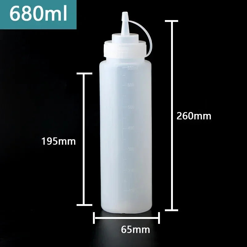 Auslaufsichere Squeeze Flasche für Ketchup Öl Sauce 250-680ml