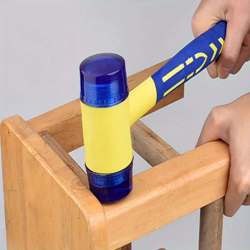 Doppelköpfiger 25mm Gummihammer mit abnehmbarem isoliertem Griff