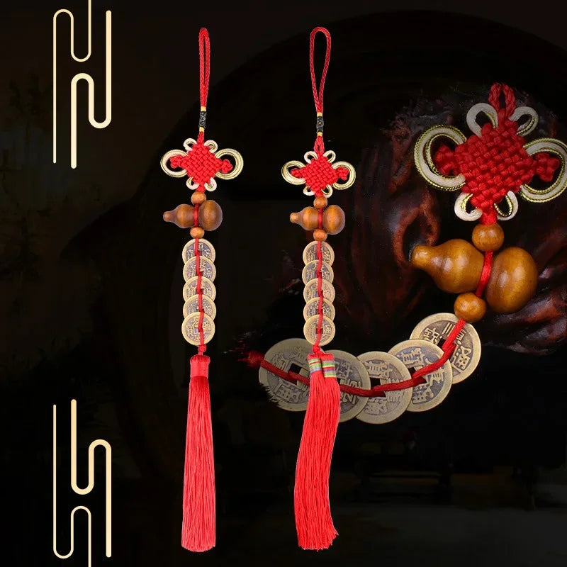 Chinesische Glücks Quaste mit Münzen für Reichtum und Dekoration