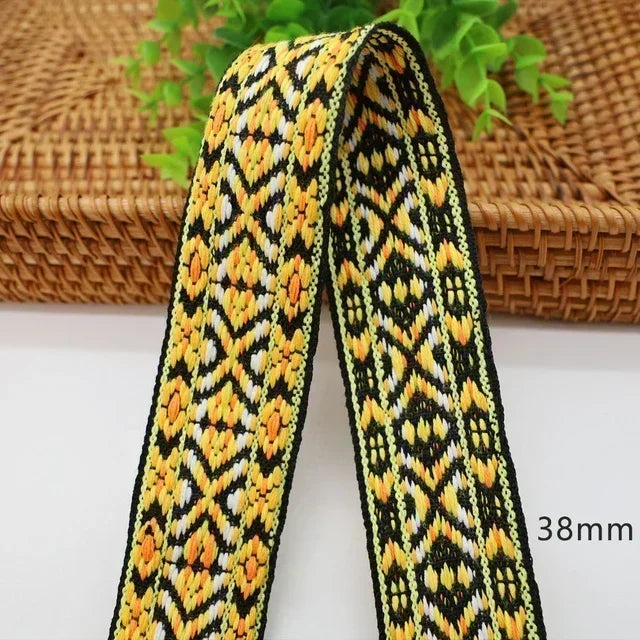 Polyester Baumwoll Jacquard Gurtband 30/38mm für DIY Nähen Zubehör