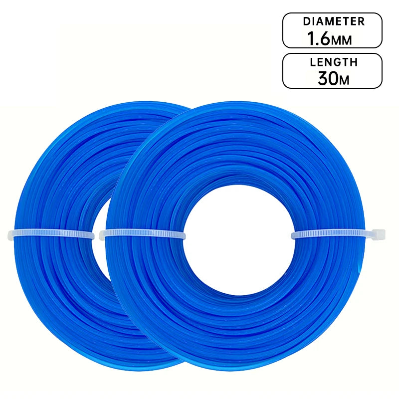 1,6 mm blauer Nylon-Rundschneiderfaden für Freischneider und Rasenmäher
