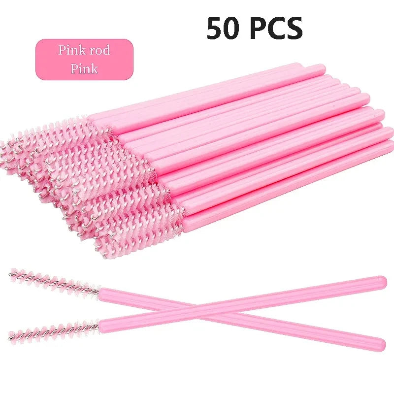 50 Einweg Wimpernpinsel mit Kristalldesign – präzises - hygienisches Styling