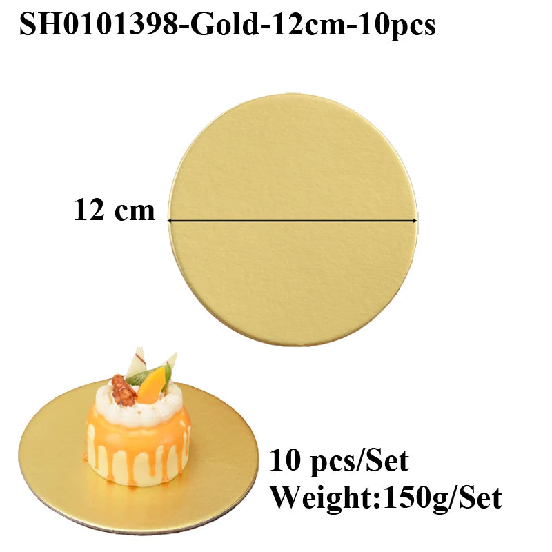 Umweltfreundliche runde Kuchenkartons mit goldener oder silberner Beschichtung