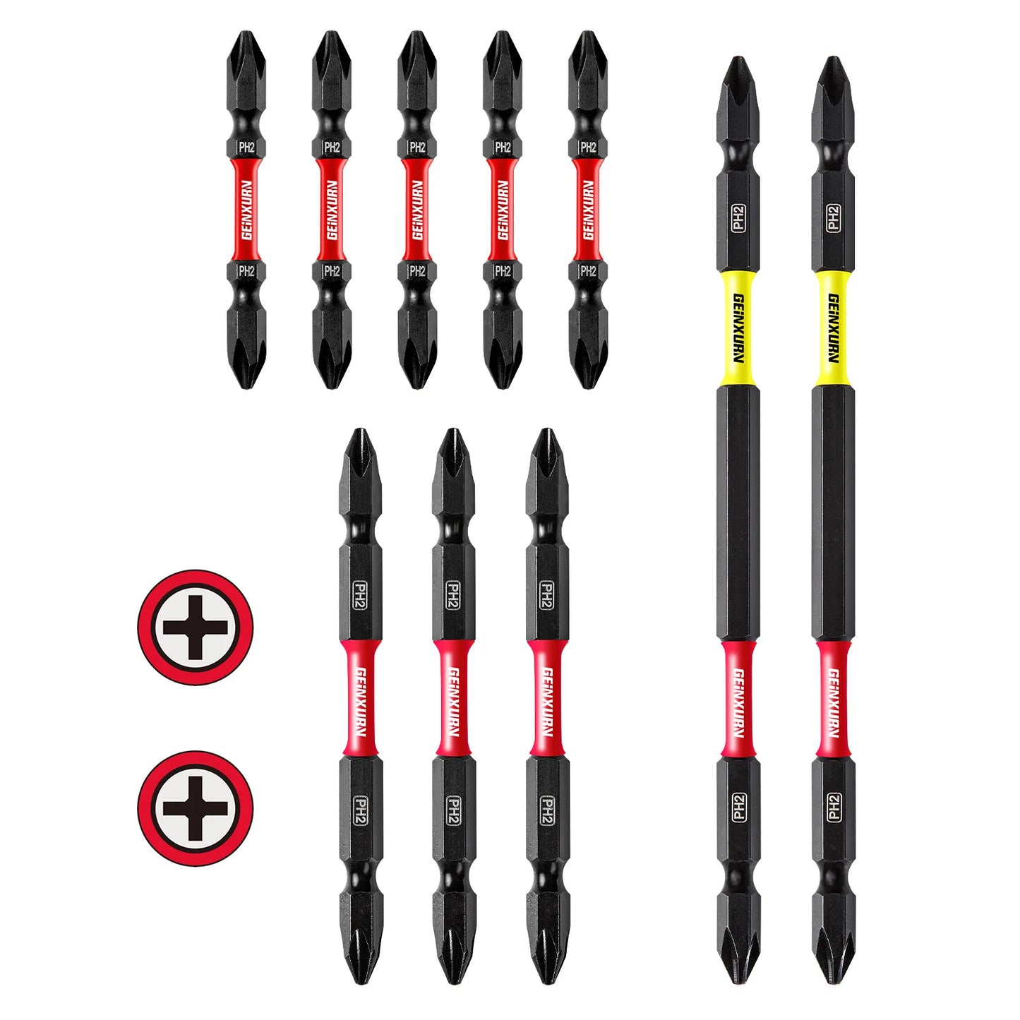 Doppelseitiger PH2 Impact Bit Set aus S2-Stahl für hohe Drehmoment-Anwendungen