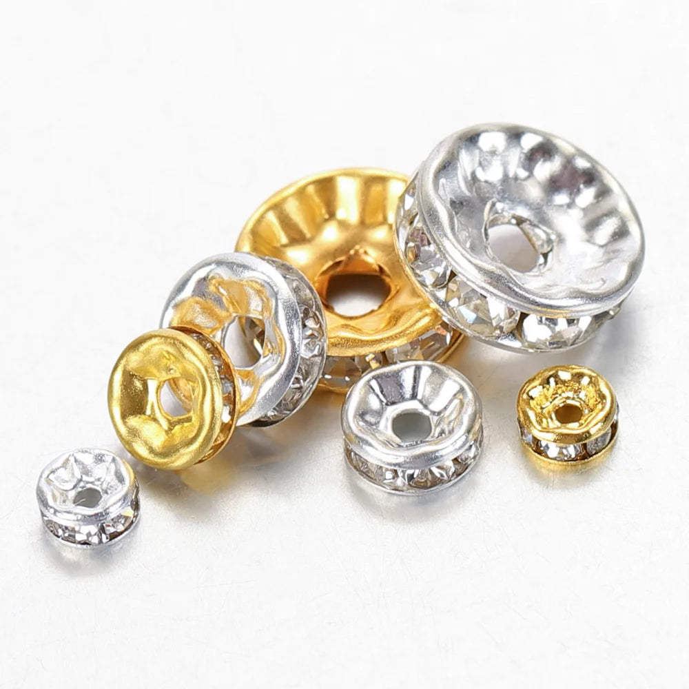 100 Strass-Abstandsperlen für DIY-Schmuck, 4–10 mm-Yabubest - Home & More