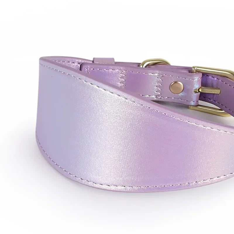 Verstellbares PU Hundehalsband mit reflektierendem weichem Leder für kleine Hunde