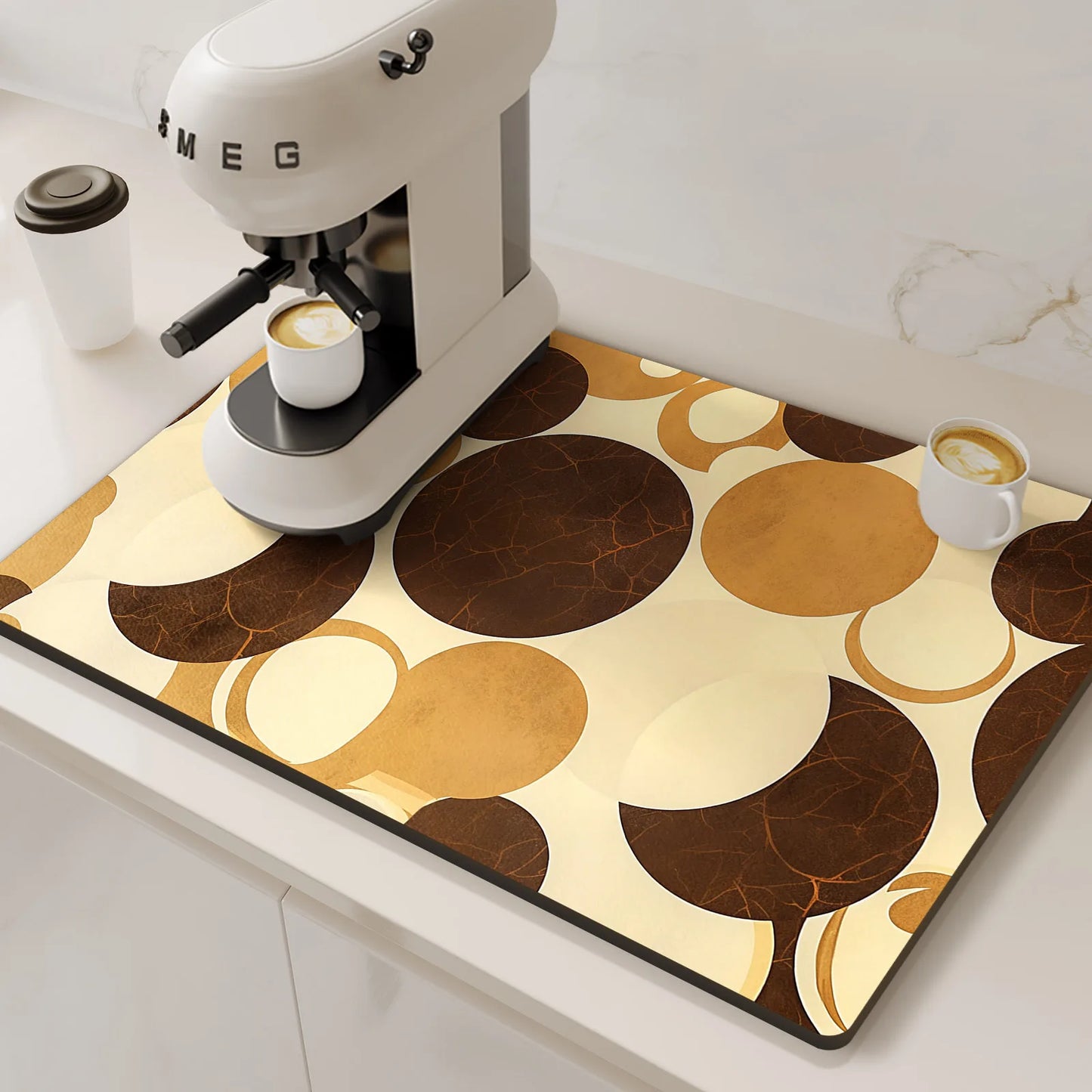 Schnelltrocknende Abtropfmatte aus Kieselalgen Schlamm für die Küche