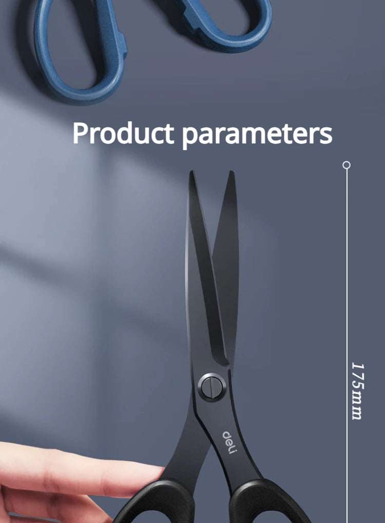 Vielseitige Edelstahl Schere für Büro, Haushalt und Hobby, schwarz