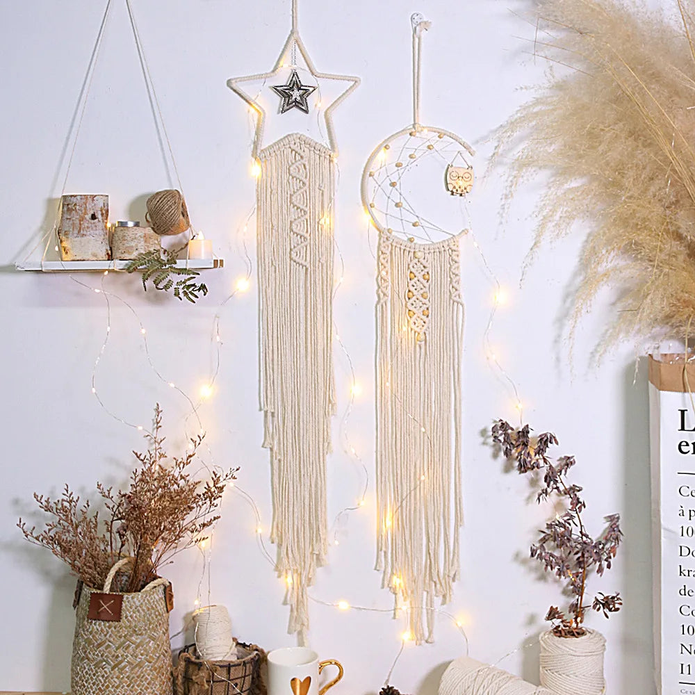 Baum des Lebens Traumfaenger Makramee Boho Wandbehang fuer Zuhaus