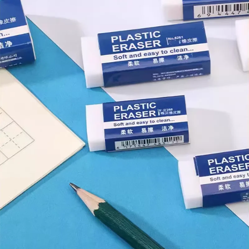 Weiße PVC-Radiergummis 10 Stück für Schüler Kunst Skizzieren Büro