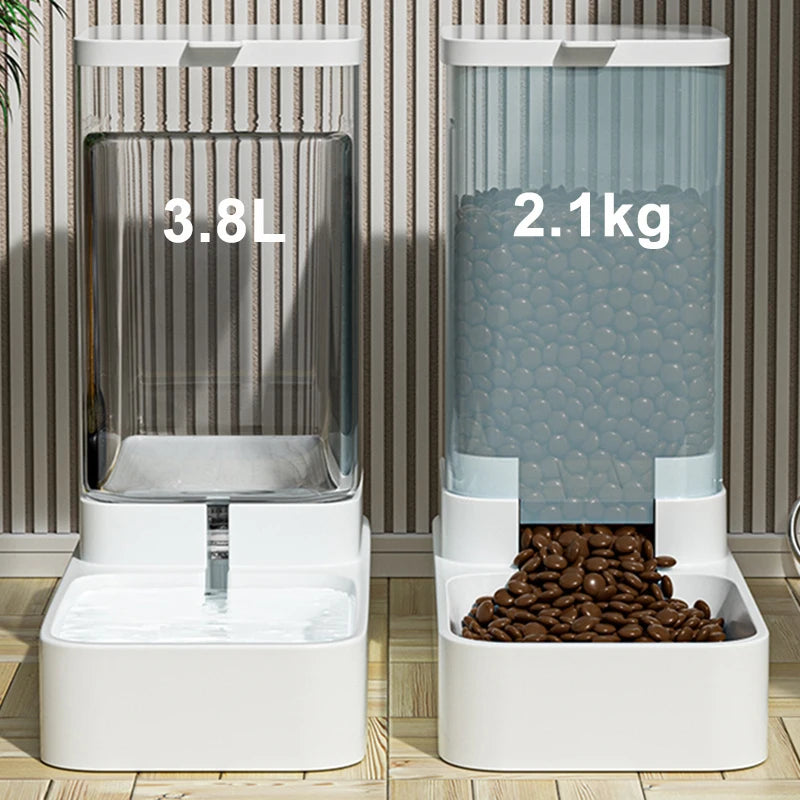 Automatischer Futter und Wasserspender mit großem Fassungsvermögen
