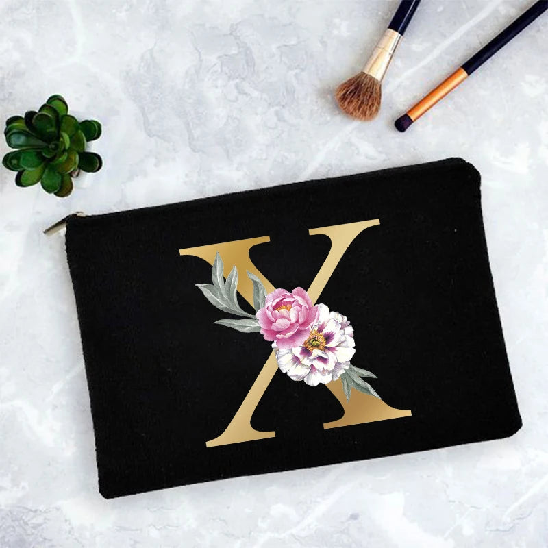 Florale Kosmetiktasche mit Reißverschluss für Damen und Brautjungfern