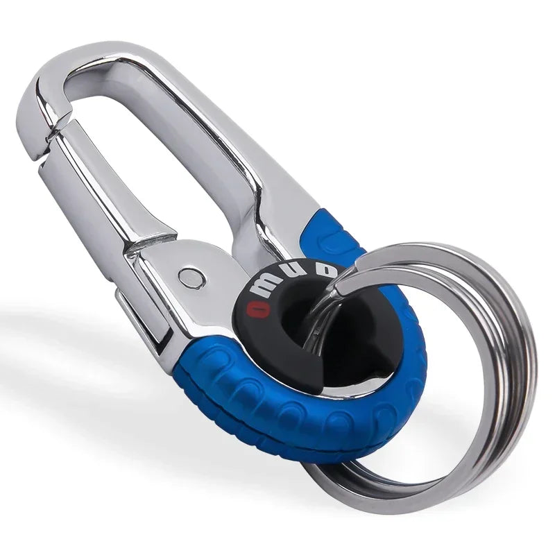 Edelstahl Karabiner Schlüsselanhänger mit Doppelring für Outdoor - Auto