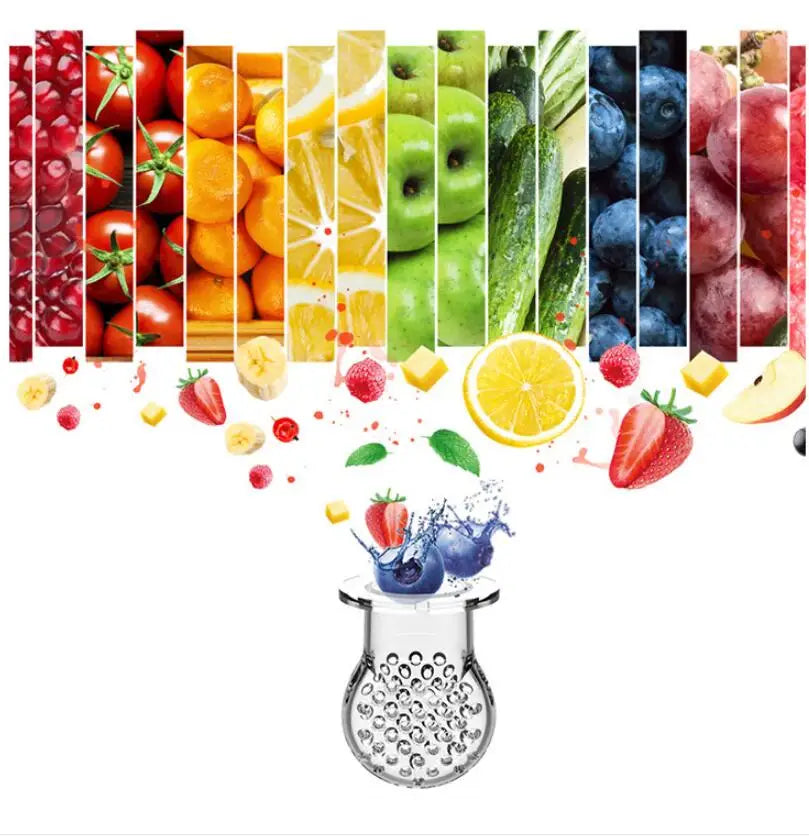 3er Set Silikon Netzbeutel Baby Futterspender mit leicht handhabbarem Ringlöffel-Yabubest - Home & More