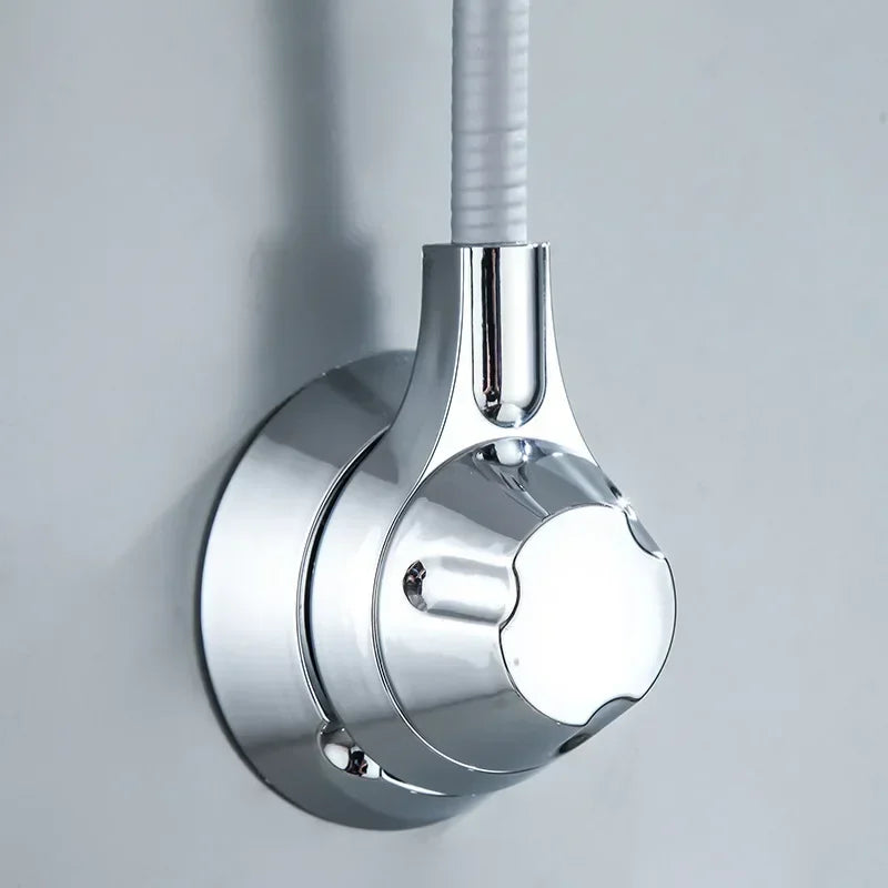 Bohrenfreier Duschkopfhalter mit Saugnapf – Einstellbar & Multi-Winkel
