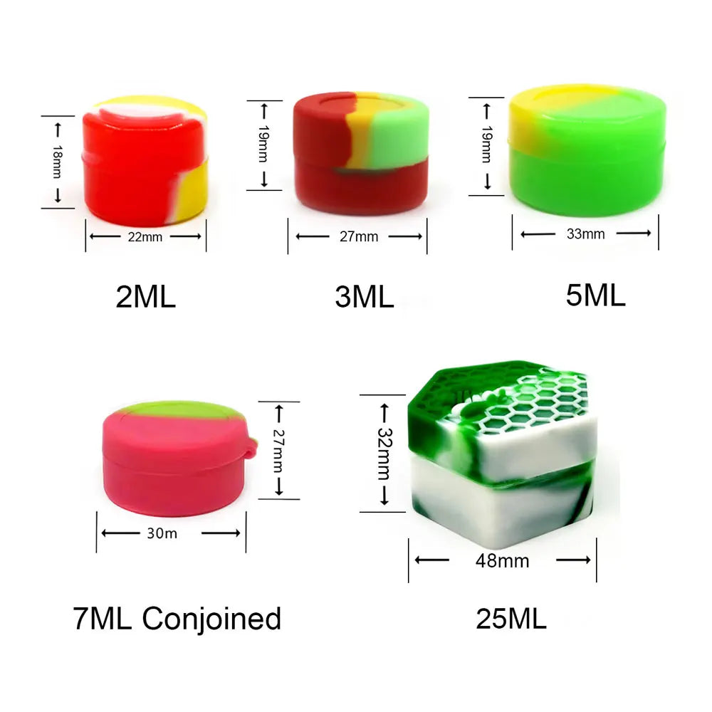 Tragbarer Silikonbehälter 25 ml für Öl Wachs Kosmetik Aufbewahrung