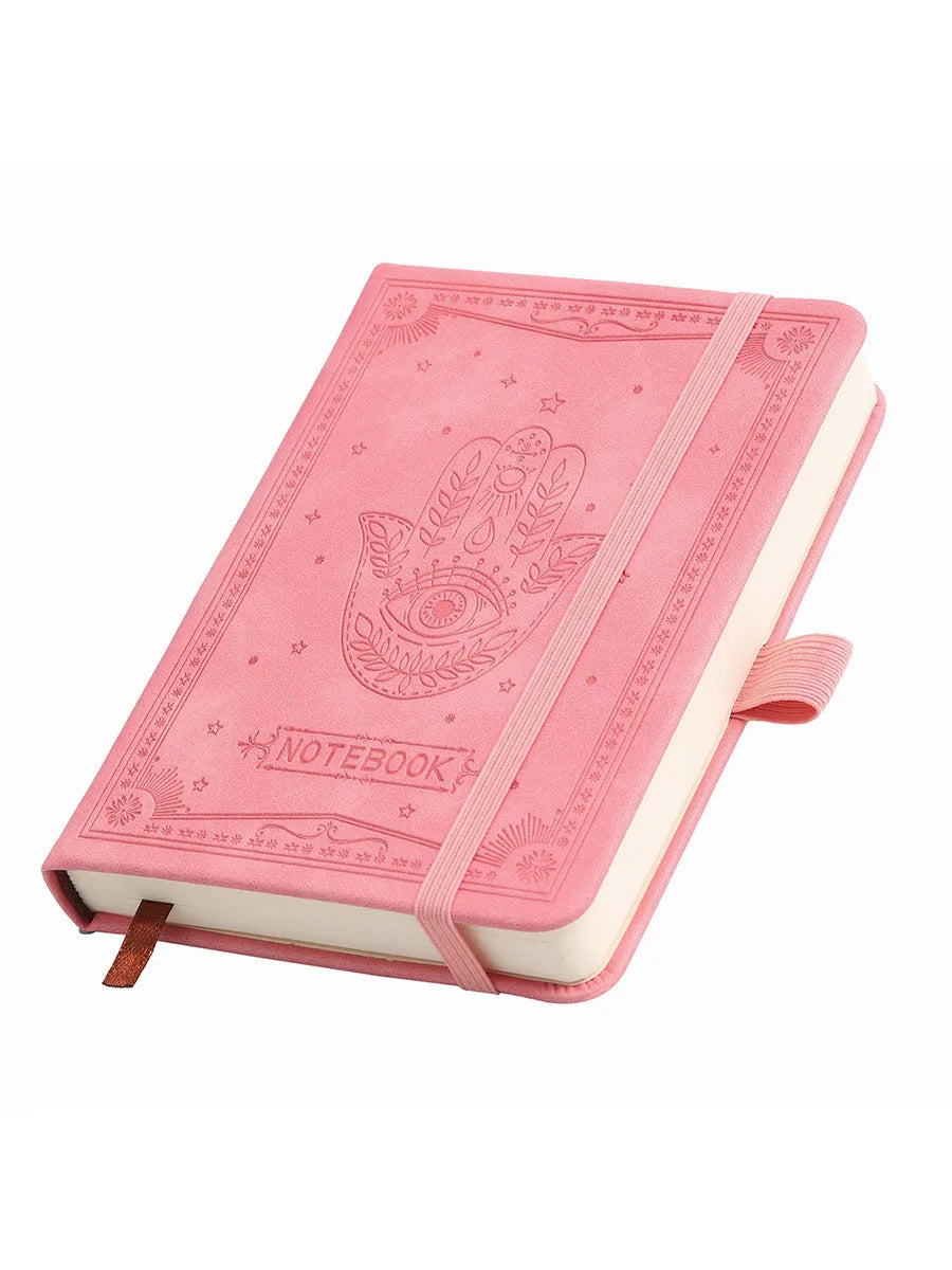 Liniertes A6 Leder-Notizbuch mit Hardcover für stilvolles Schreiben