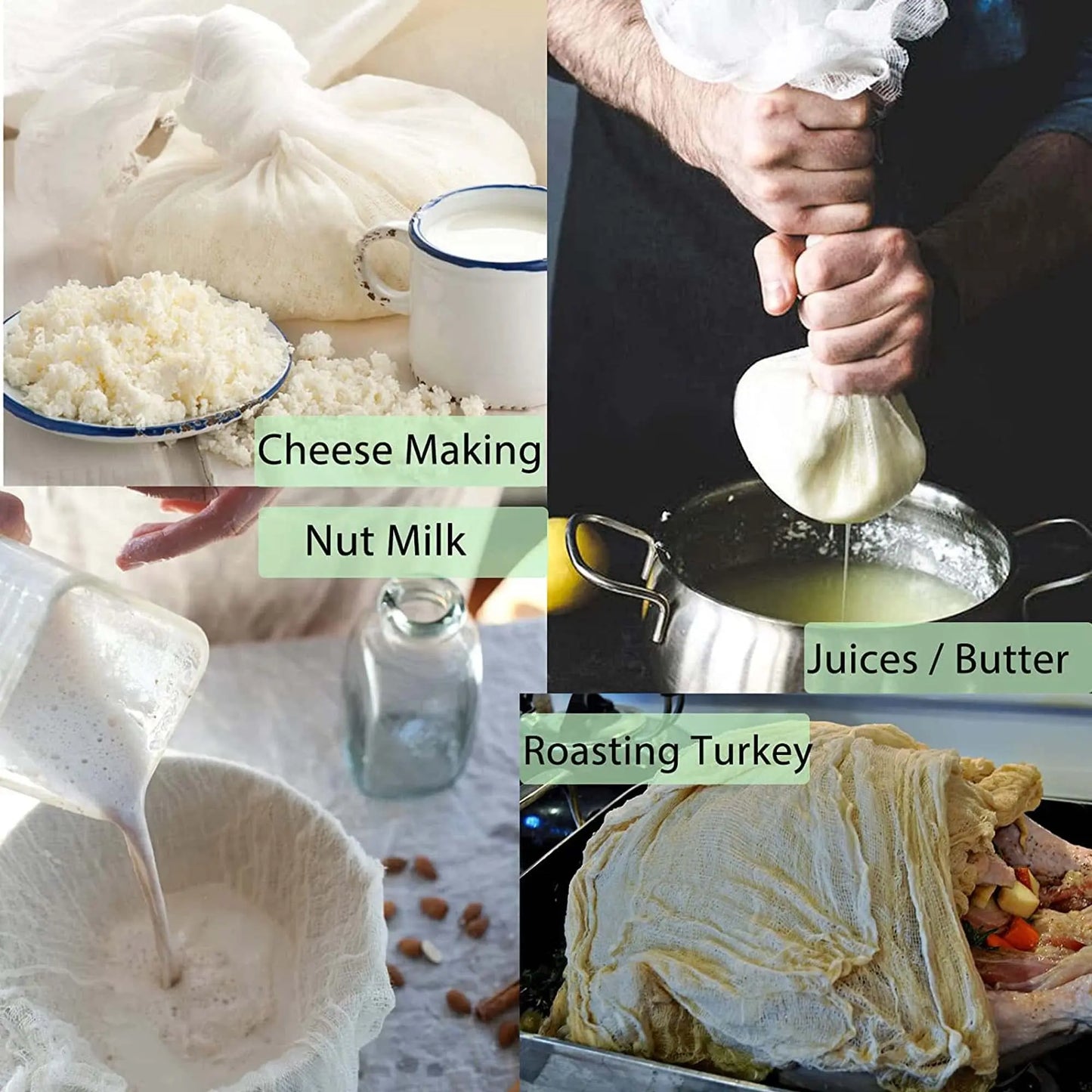 Wiederverwendbares Filtertuch für Käse, Bier und Fermentationen