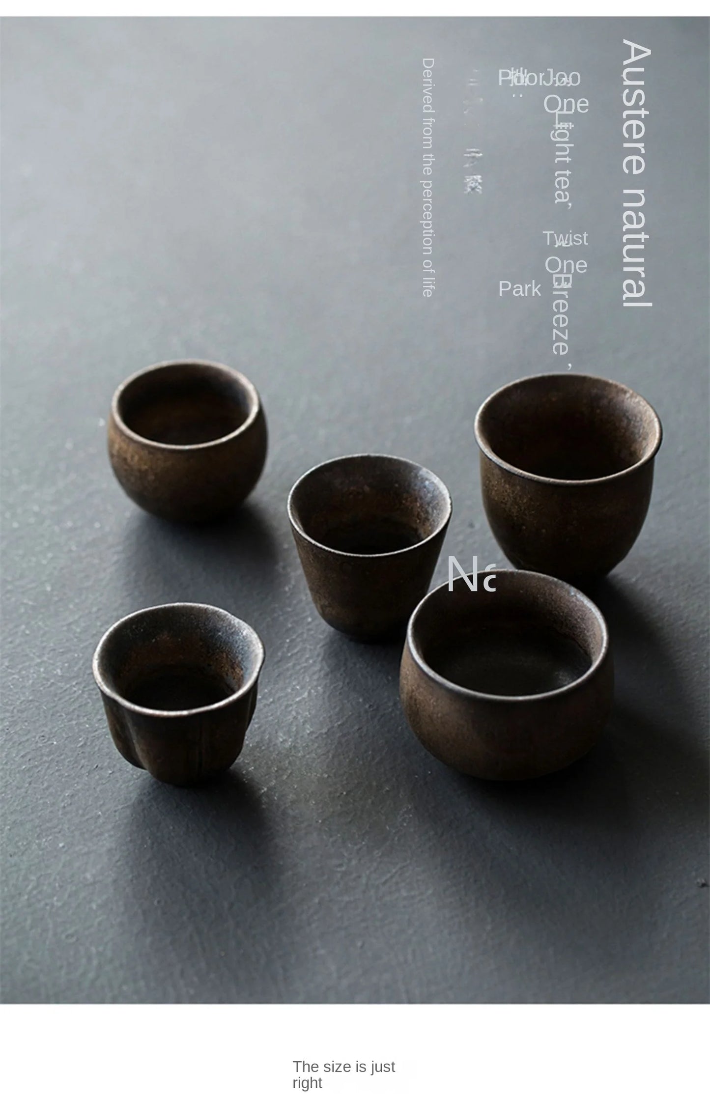 Handgemachte Keramik Teetasse mit Retro Vergoldung