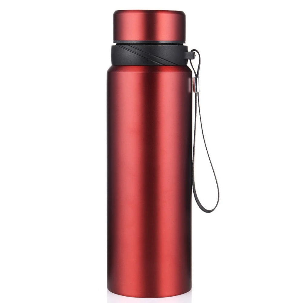 Langanhaltend heiß - kalt: 1L Edelstahl-Thermosflasche BPA-frei für Outdoor - Büro