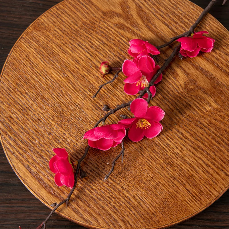 Kunstliche Blumen Fruehling Pflaumenbluete Pfirsichzweig Seidenblumen