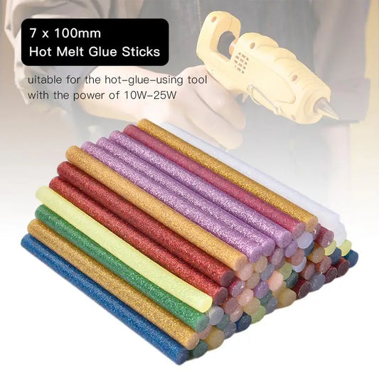 Bunte 7mm Hot Melt Klebesticks für vielseitige Handwerksprojekte