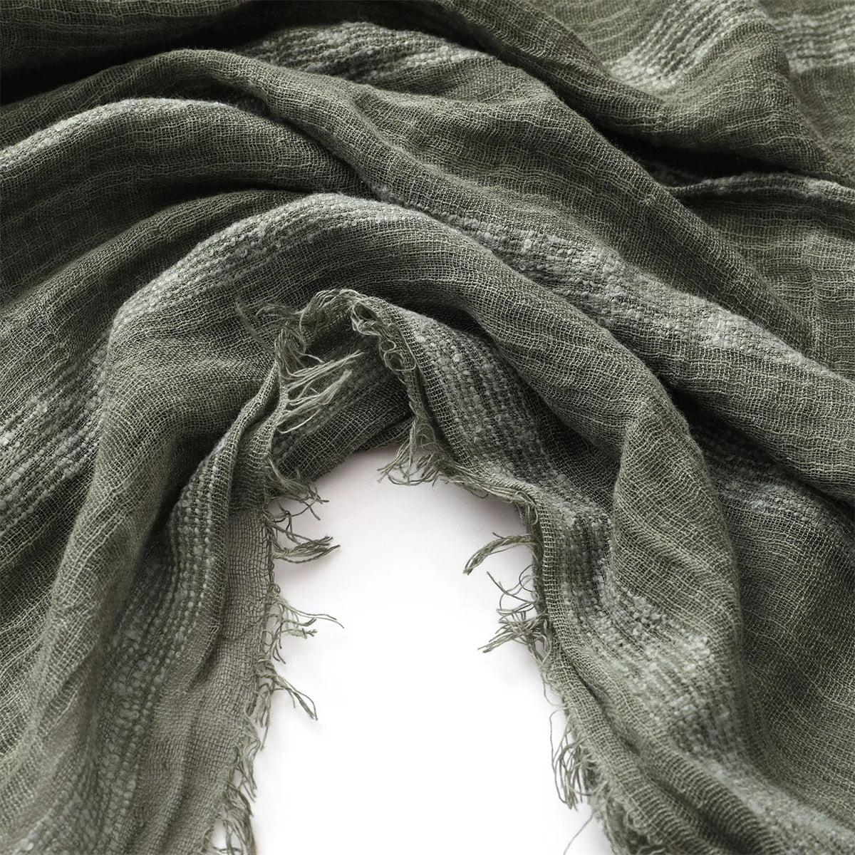 Warmer gestreifter Baumwolle Leinen Schal für Herren und Damen