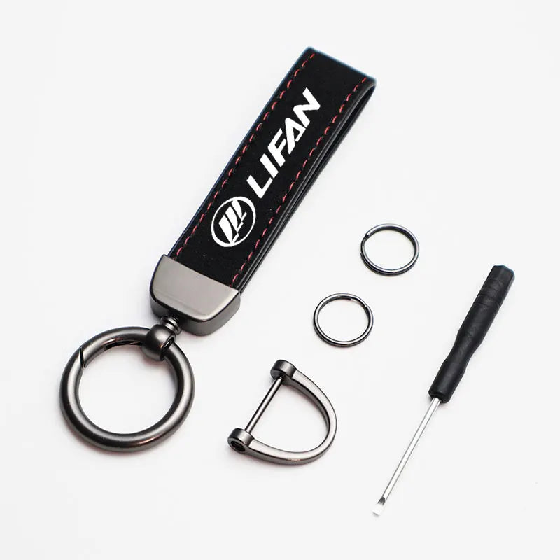 Handgemachter Schlüsselanhänger aus Wildlederimitat