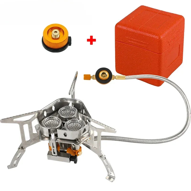 Leistungsstarker 5800W Camping Gasherd – winddicht, faltbar, ultraleicht