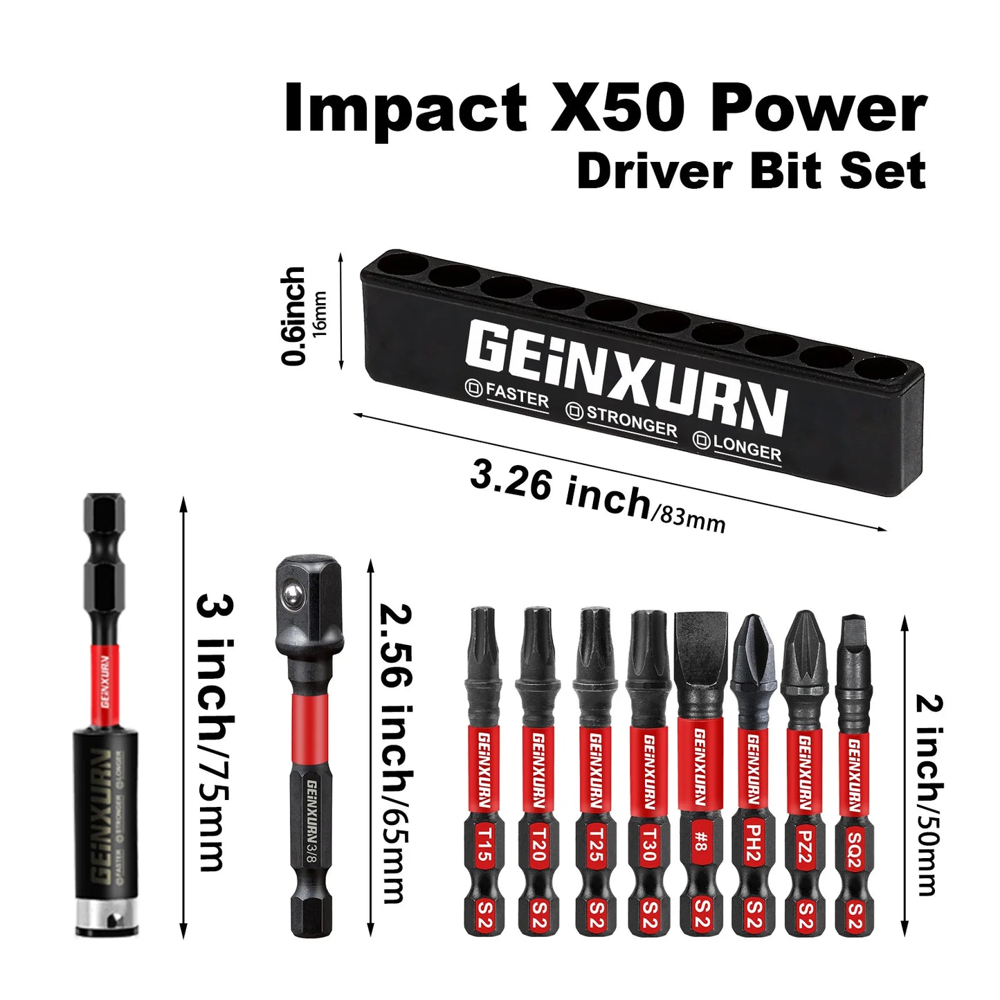 Magnetisches Impact Bit-Set 10-19tlg – Stark - Präzise für Power-Driver
