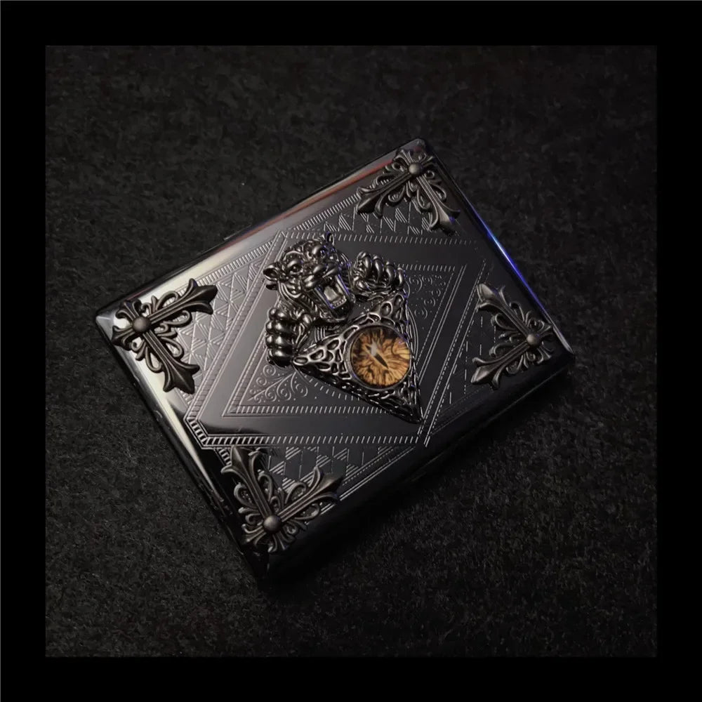 Robustes Metall Zigarettenetui für 20 Zigaretten mit Spiegeltechnik