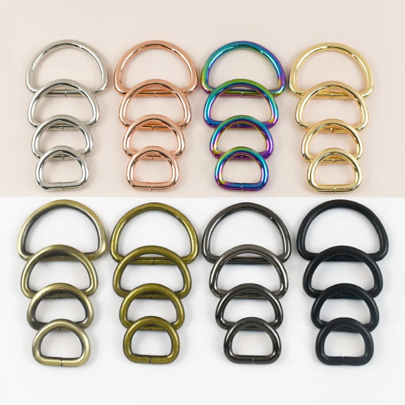 20-teiliges D-Ring Set Metall Schnallen in 7 Größen für Taschen Gürtel