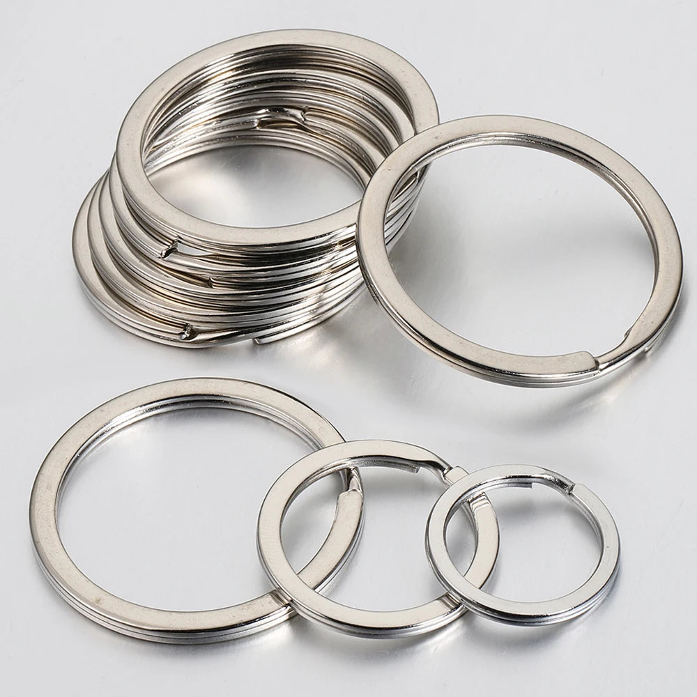 20 Edelstahl Biegeringe mit Metallhaken für DIY Schlüsselanhänger Zubehör