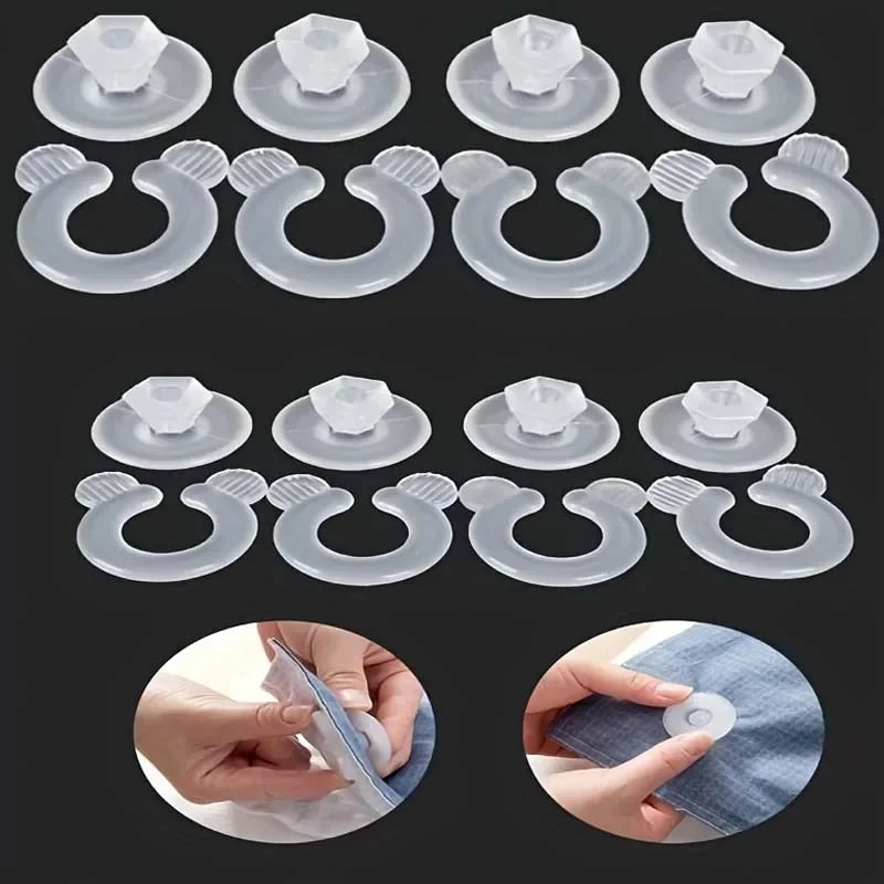 8er Set Anti-Rutsch Bettlaken Clips für sicheren Deckenhalt