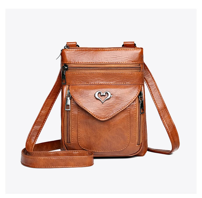 Kleine Umhangetasche Handytasche Minitasche für Damen aus Textil